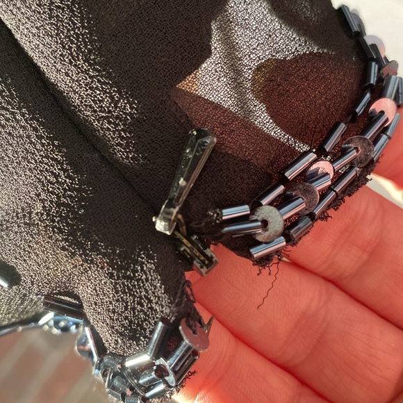 NEWPORT NEWS - NWT - tank: black w beads / sequins & lining / adj. straps - 16 - Picture 12 of 16